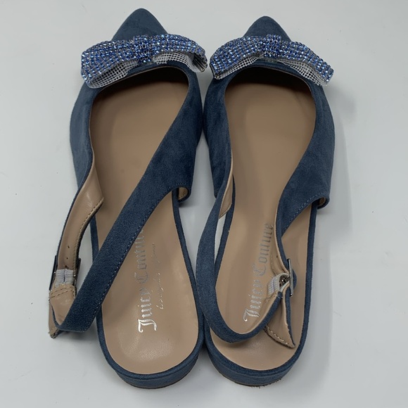 Juicy couture chessa bling bow pointed toe strappy slip on sandals 9.5 - Picture 6 of 10